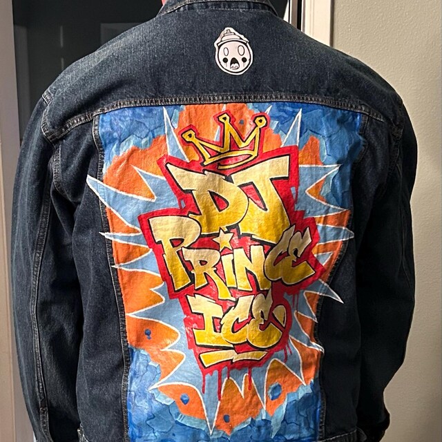 Custom Graffiti Hand Painted Denim Jacket: Personalized Street Art