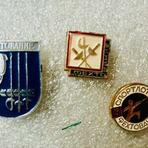 Vintage Fencing Pins, Pick From Set, Retro Sports Badges, Kinds of