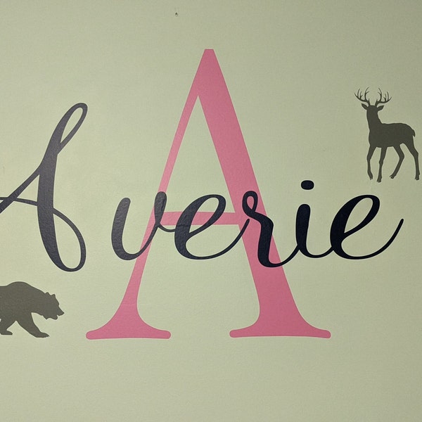 Personalized Name Bird Wall Decal - Custom Name Bird Wall Sticker ...