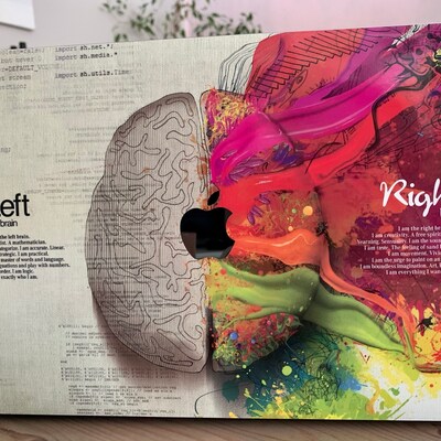 Painting MacBook Skin Left Right Brain MacBook Decal MacBook Sticker ...
