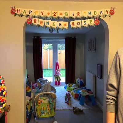 Eric Carle the Very Hungry Caterpillar Birthday Party Bunting Welcome ...