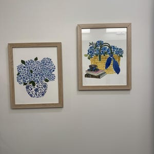 Hydrangea Print, Hydrangea Art, Hydrangea Painting, Blue Hydrangea