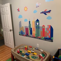 Wall Decals / Kids Wall Decals / City Decal / Buildings Decal / Vinyl ...