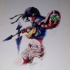 ファイナルファンタジー　スクロールポスター　ティファ　ユフィ　2個セット FINAL FANTASY VII AC ウォールスクロールポスター ユフィ