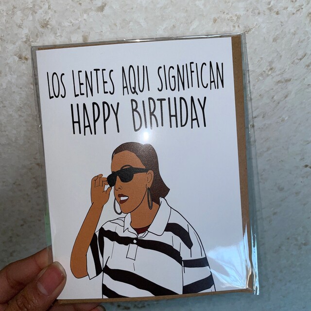 Los Lentes Aqui Significan Tarjeta Tarjeta de Cumpleanos Tarjeta de Cumpleanos Feliz Tarjeta Divertida Tarjeta de Felicitacion Espanola Las Gafas Aqui Etsy Mexico