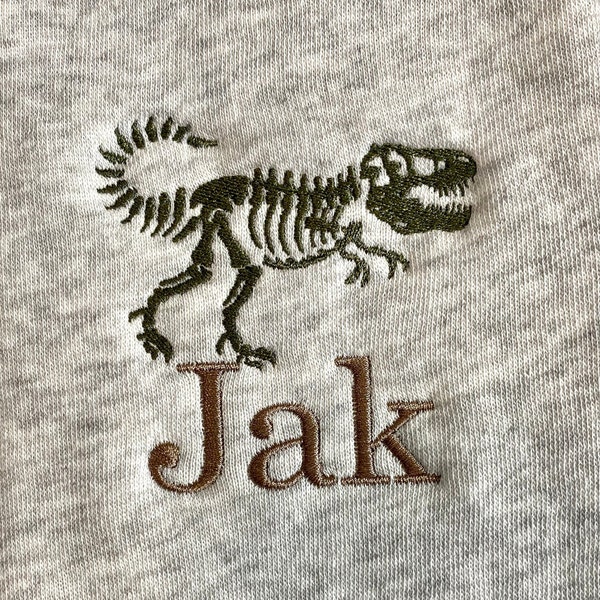 T-rex Dinosaur Dino Skeleton Bones Fill Embroidery Design - Etsy