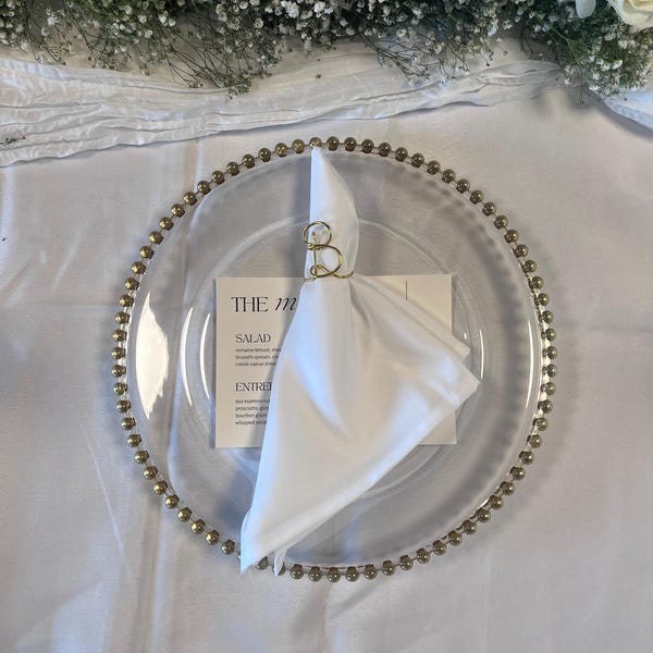 Napkin Rings, Personalized Napkin Rings, Initial Napkin Rings, Party ...
