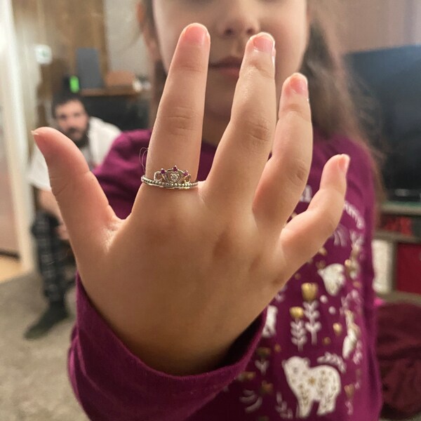 Little Girls Sterling Silver Baby Ring With Princess Tiara, Princess ...