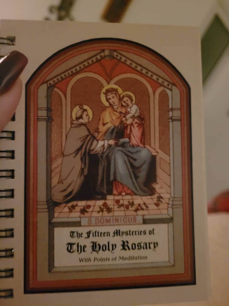 ORIGINAL!  POCKET-SIZE Rosary Meditation Book featuring 15 decades with meditations for each bead, Traditional Catholic, Latin Mass, Fatima