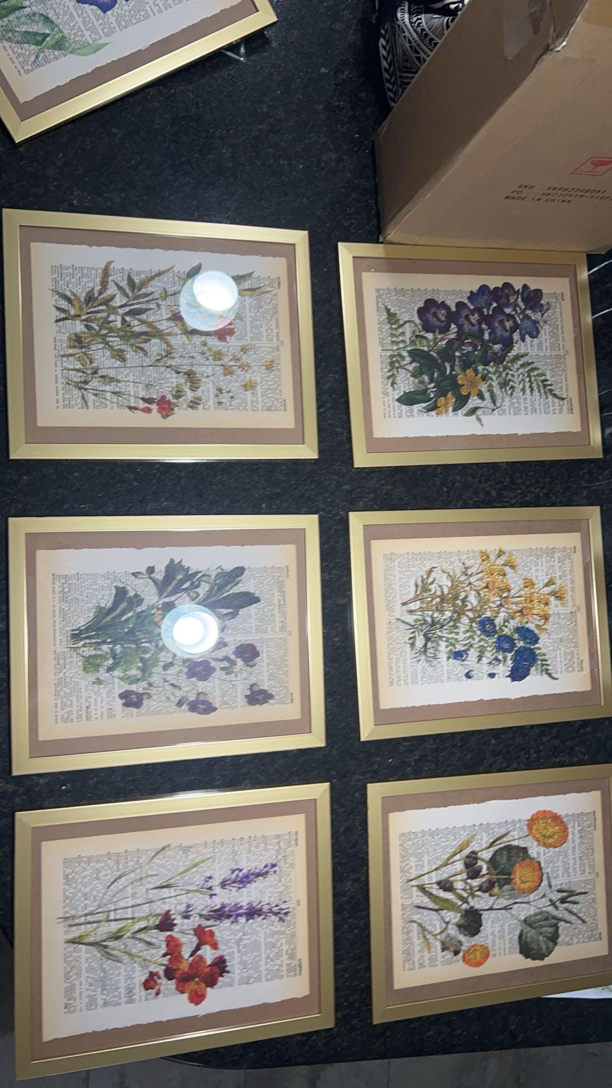 Flower Themed dictionary prints