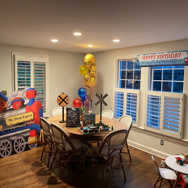 Train & Railroad Birthday Party Signs - Indoor / Outdoor Decorations ...