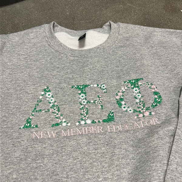 Sorority Bubble Letter Embroidered Sweatshirt main image 0