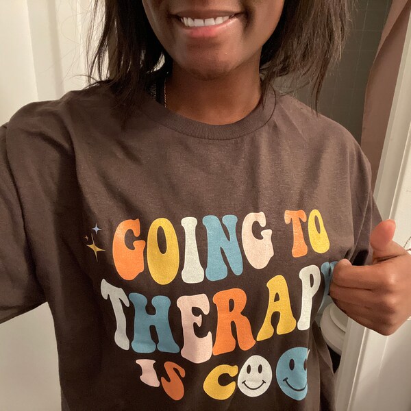 Going to Therapy is Cool Mental Health Shirt Y2k Shirt Anxiety Shirt ...