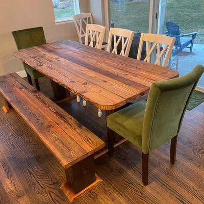 Reclaimed Timber Harvest Table - Etsy
