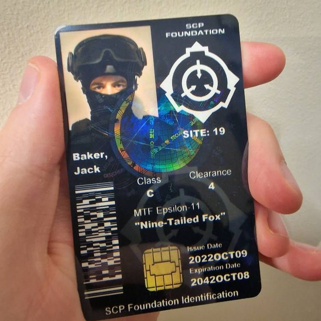 My personalized SCP Foundation ID card : r/SCP