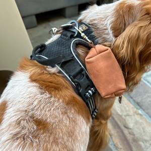 パーソナライズされたレザー製犬用うんち袋ホルダー、犬用うんち袋