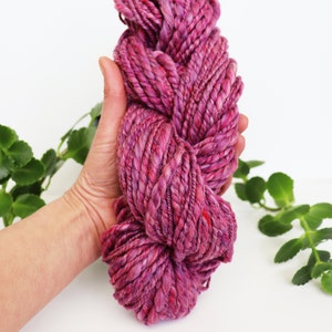 Blended Wool Roving for Needle Felting - Ginger Flower - Wet Felting,  Spinning, Chunky Yarn, Pink, DIY, Felt, Fiber Arts