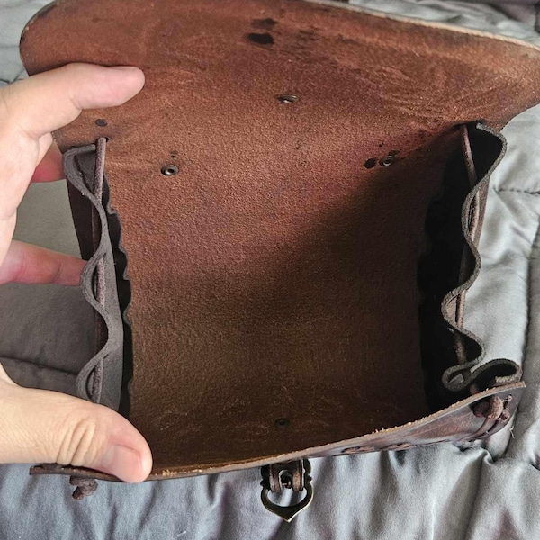 Floral Medieval Leather Hip Bag