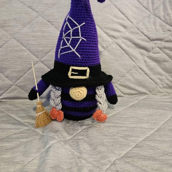 Gnome Ghost,gnome Candy Corn,witch With a Broom,black Witch and Green ...