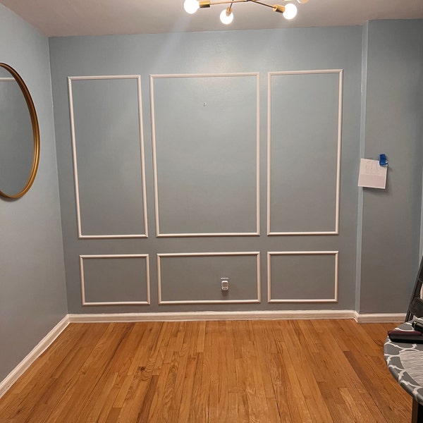 Self-adhering Wall Molding Kit Pre-cut Wall Paneling Kit Accent Wall ...