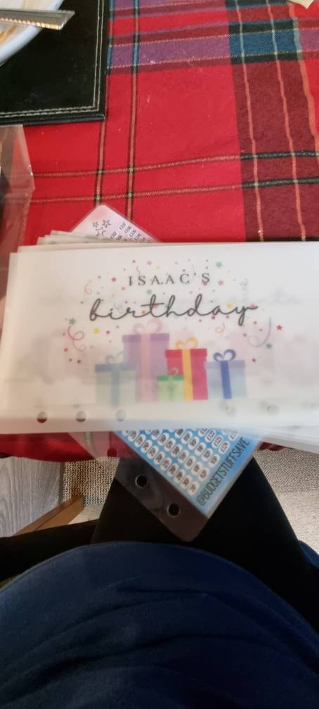 💖Buy More Save More💖Personalised Birthday Vellum Wallets, Cash Stuffing, Budgeting
