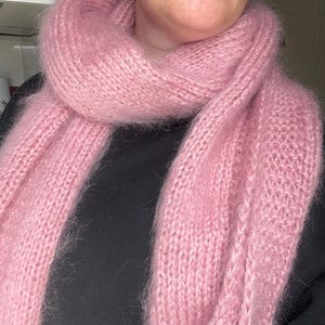 Pink Mohair Scarf, Fluffy Scarf, Oversized Muffler, Long Pink Mohair Scarf, Fluffy Scarf, Oversized Muffler, Long