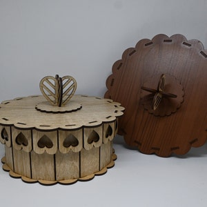 Decorative Round Gift Box Laser Cut Svg Files, Vector Files for Wood ...