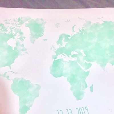 PRINTABLE // Pink World Map Download, Nursery Decor, Baby Girl Nursery ...