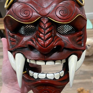 Samurai Assassin Demon Oni BB Gun Airsoft Mask, Halloween