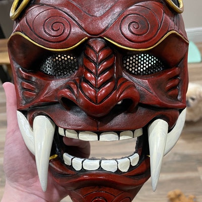 Samurai Assassin Demon Oni BB Gun Airsoft Mask, Halloween Costume ...