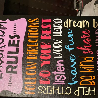 Classroom Rules Sign, Elementary Classroom Decor, Middle School, Gift ...