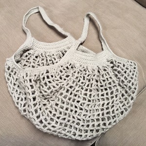 Crochet Pattern // Net Bag Market Tote Grocery Mesh String // French ...