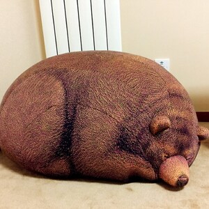 Sleeping Grizzly Bear Beanbag (phone Number Must Be Included for