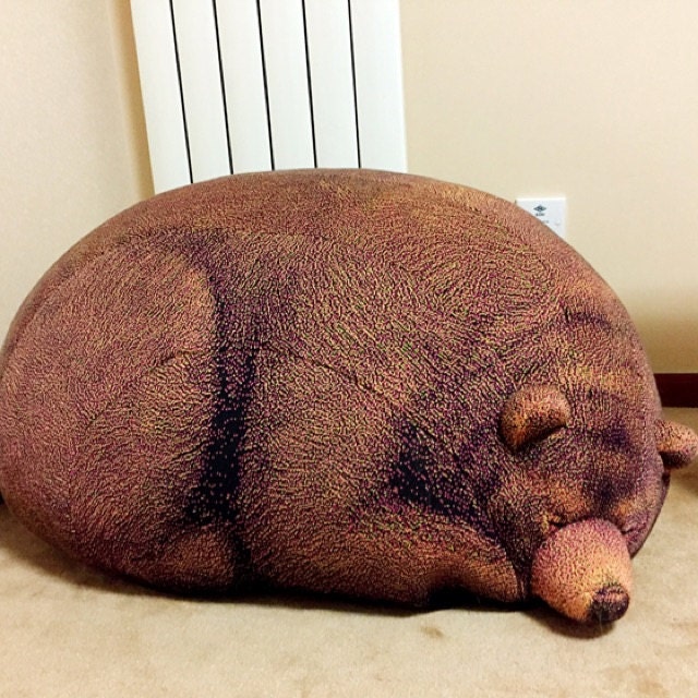 Sleeping Grizzly Bear Beanbag (phone Number Must Be Included for