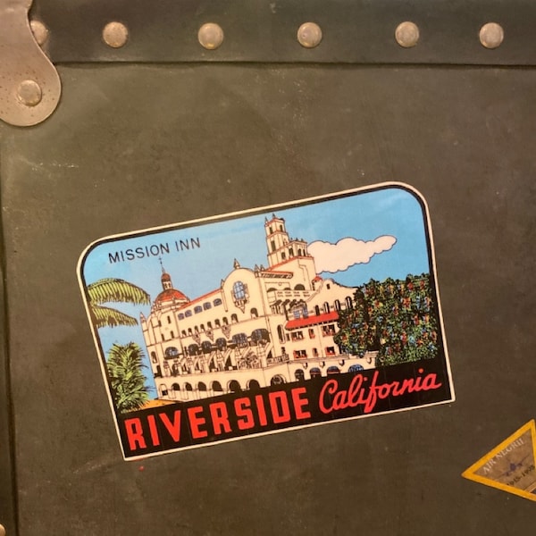 Riverside Rv Sticker Vintage 1950's Style Riverside California CA Mission Retro Travel Decal ...