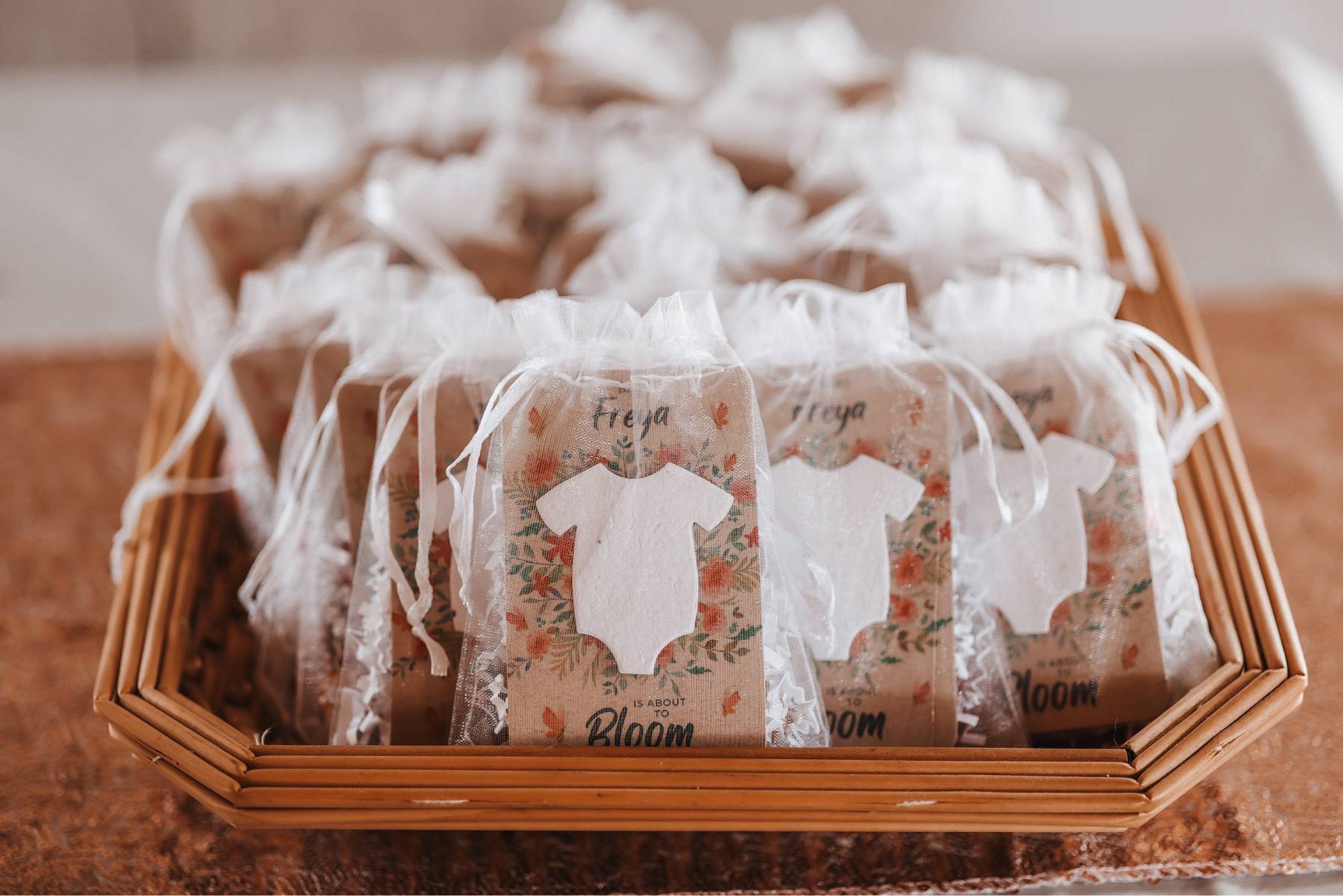 Baby In Bloom Baby Shower Favors For Guests - Wildflower Seed Packets Alternative - Good For Goodie Bags or Prizes