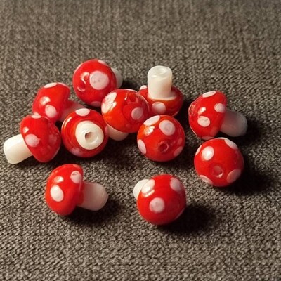 30pcs Handcrafted Crackle Glass Beads With Silver Wire & Bead Caps - Jewelry Making Supplies