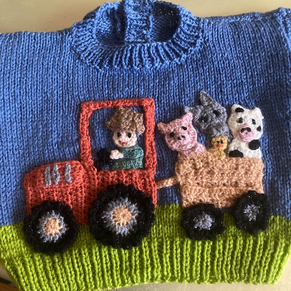 Farmyard Tractor Crochet Applique Pattern Instant Pdf Download - Etsy