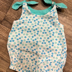CLEMENTINE Bubble Romper Pattern, Preemie 4 Years, Woven, Knotted and ...