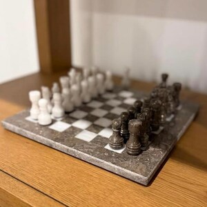 チェスセット｜手作り大理石チェスセット（収納ケース付き