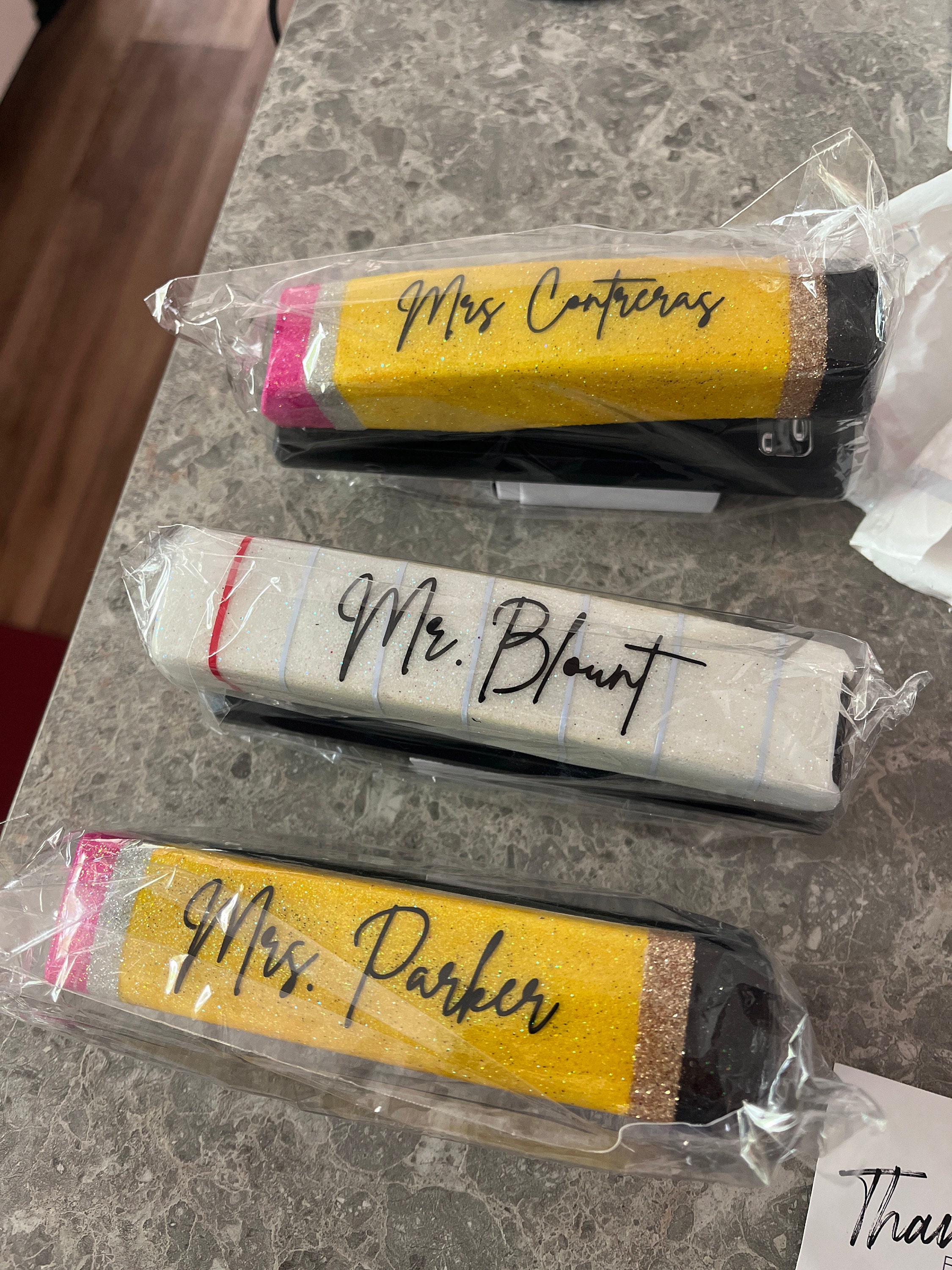 Personalized Stapler|Teacher Stapler|Pencil Stapler|Glitter Stapler|Cute Teacher Gift| Epoxy Resin Stapler|Crayon Stapler|Notebook Stapler