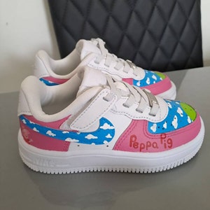 Peppa Pig Inspired Air Force 1 Trainers Sneakers - Etsy