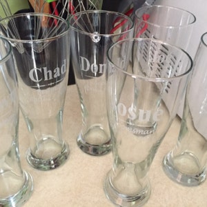 Personalized Beer Mug, Groomsman Gift, Groomsmen Beer Glass, Groomsmen ...