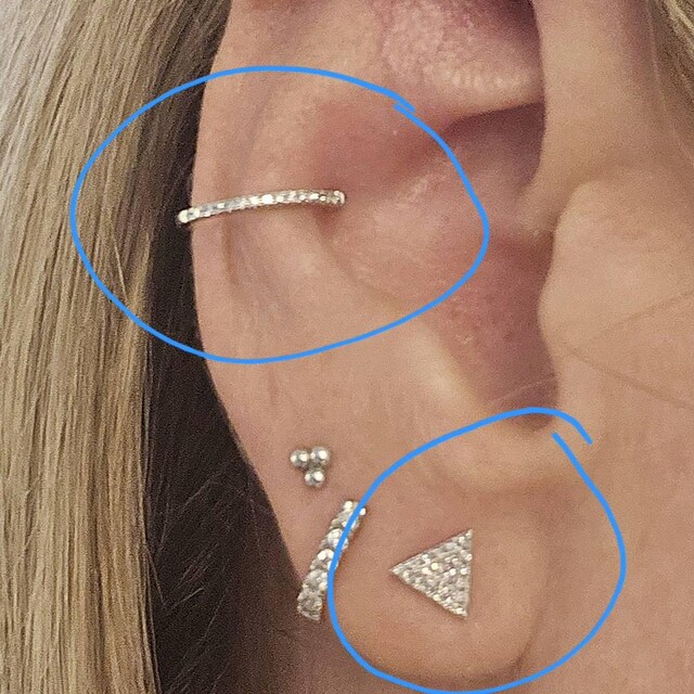 Single (half Pair) Diamond Open Heart Earring, 14k or 18k