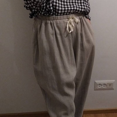 Wide Linen Pants tokyo - Etsy