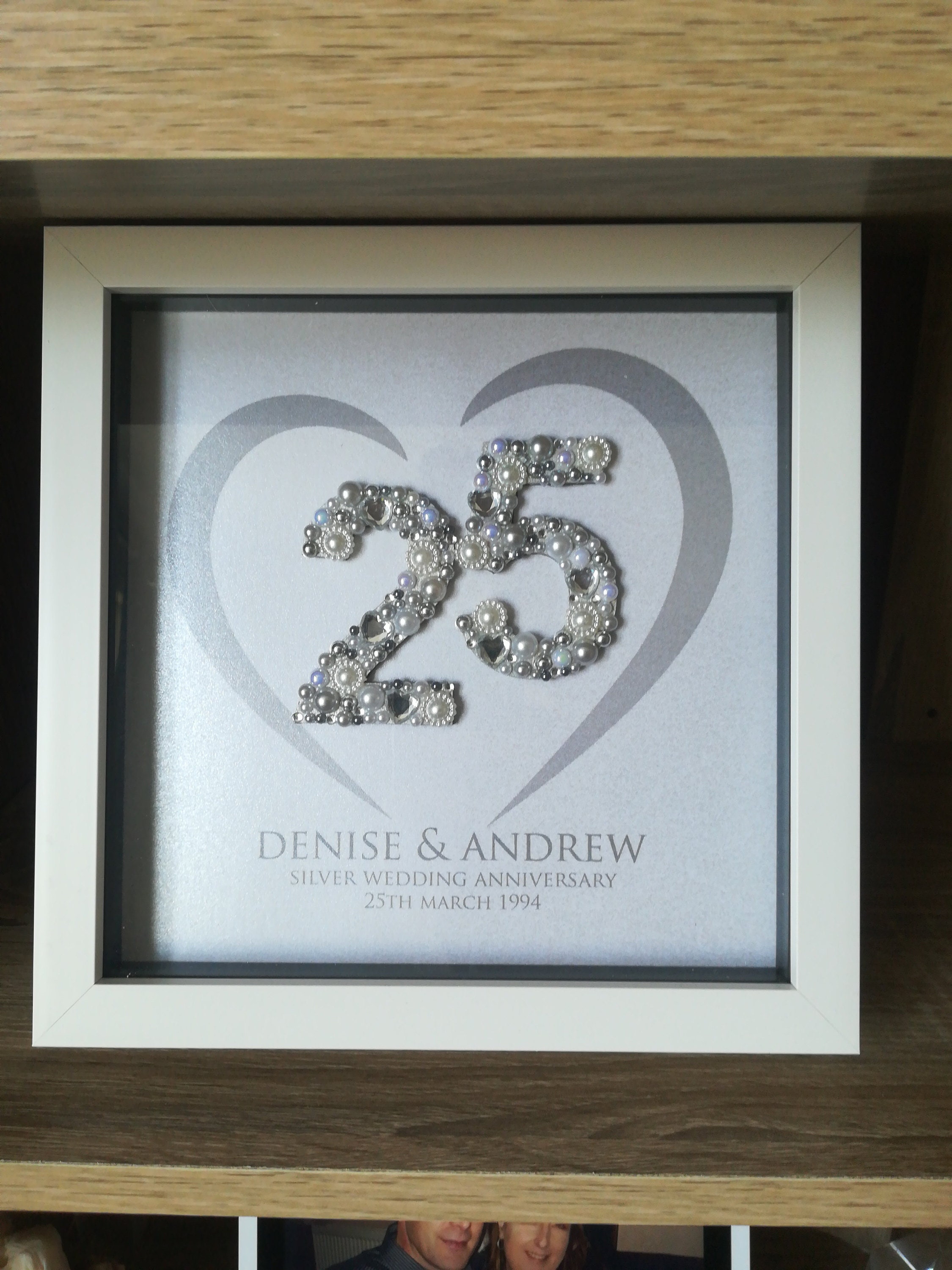 Silver Wedding Anniversary Gift 25th Anniversary Gift Etsy