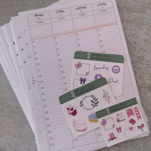 PRINTABLE HP Classic Printable Happy Planner Inserts Yearly Sheet Blank ...
