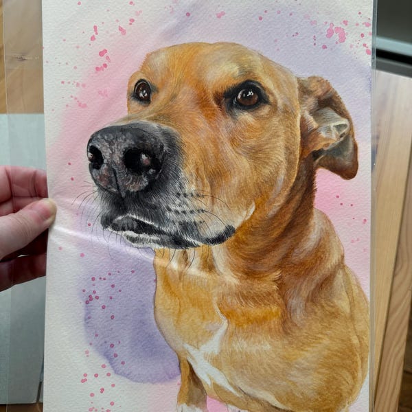 Custom Hand Painted Pet Portrait Custom Dog Portrait Custom Dog ...