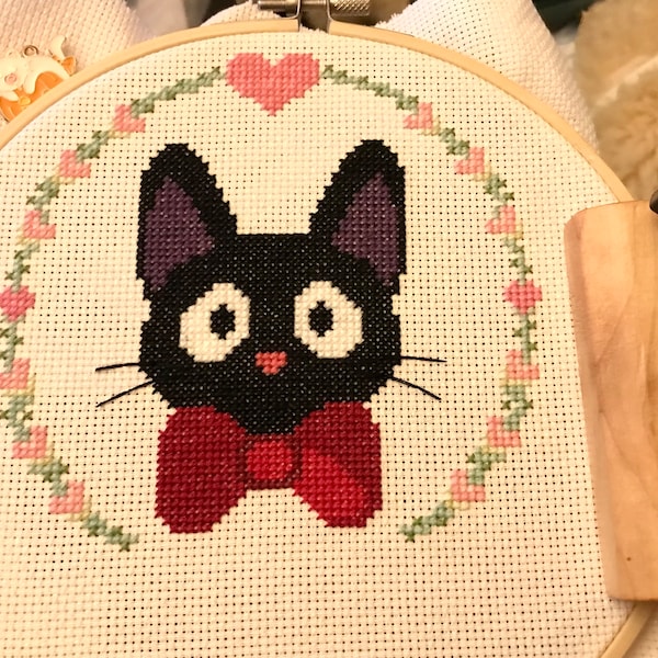 Gingerbread Cottage House, Cute Pastel Cross Stitch Pattern, Christmas