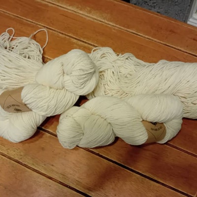White Weaving Wool Threads 100 G. Yarn for Dyeing Lithuania Wool Yarn ...